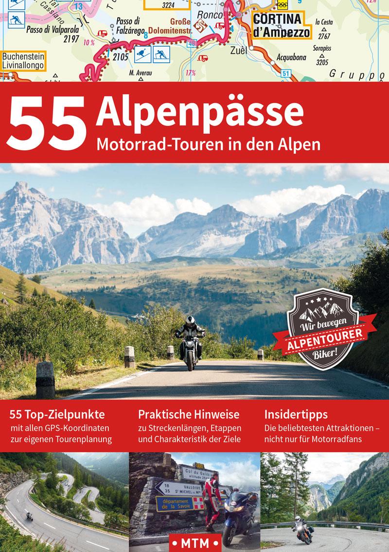 Motorrad-Reiseführer 55 Alpenpässe